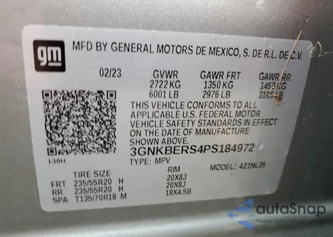 2023 Chevrolet Blazer Rs z USA, uszkodzony, nr VIN 3GNKBERS4PS184972